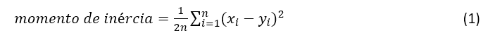 Equação 1 - Momento de inércia - Isaaks e Srivastava (1989)